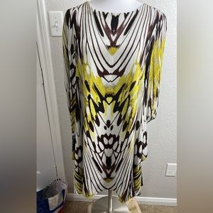 LEIFSDOTTIR dress  Anthropologie SARITA Art BUTTERFLY Print ANGEL Sleeve SZ4